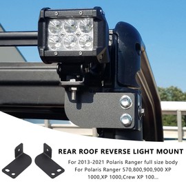 HZHIMO Polaris Ranger Pro-fit Rear Roof Cage Light Mount Bracket Pod Light Mounting Brackets Fit for 2013-2021 Polaris Ranger Full Size, SAMJIA-05
