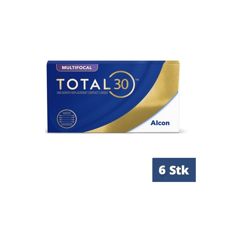 TOTAL30 Multifocal Monthly Lenses, Pack of 6, BC 8.4 m,