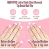 NOVO OVO White French Tip Short Duck Nail Tips Press