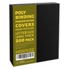 HOUYEE 200 Pack 16 Mil Poly Binding Covers,Sand Texture Binding