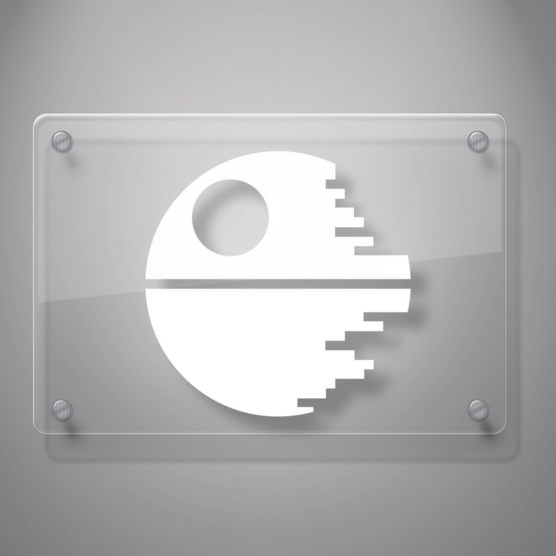 Yoonek Graphics Death Star by Decal Sticker for Car Window,