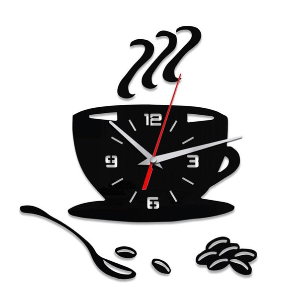 yufana 3D Wandaufkleber Uhren, DIY Wanduhr Moderne Clock, 3D Spiegel