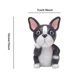 tooloflife Cartoon Glasses Holder, Cute Dog Glasses Stand Resin Sunglasses Animal Shape Gift for Home Office Desk Decoration Black Bulldog, black