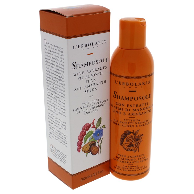 L'Erbolario Shamposole Shampoo - Reduces The Negative Effects Of Sun,