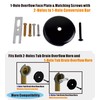 Black Universal Tub Drain Tip Toe Tub Conversion Kit Assembly,