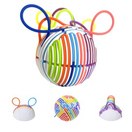 Sensory Fidget Ball Toys for Kids Adults Sensory Activity Board Ball with 16 Strings Anxiety Relief for Calming, Stress, Autistic, ADHD Calm Down Travel Airplane Essentials Toys Autism Sensory Toy