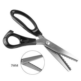 Pinking Scissors, 9 Inch Stainless Steel Triangle Edge Pinking Scissors Sewing Clipper for Fabric Decoration [7 mm] Pinking Scissors