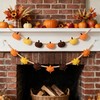 2 Pack Fall Wood Bead Garland Felt Pumpkin Maple Leaf