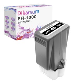 Dikarsum PFI-1000 Compatible Ink Cartridge with Pigment Ink Replacement for Canon PFI-1000 use in imagePROGRAF PRO-1000 (1PCS Photo Black 80ML)