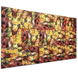 15 Pack Yellow printing Acoustic Foam Panel Wedge Studio Soundproofing Wall Tiles 12" X 12"