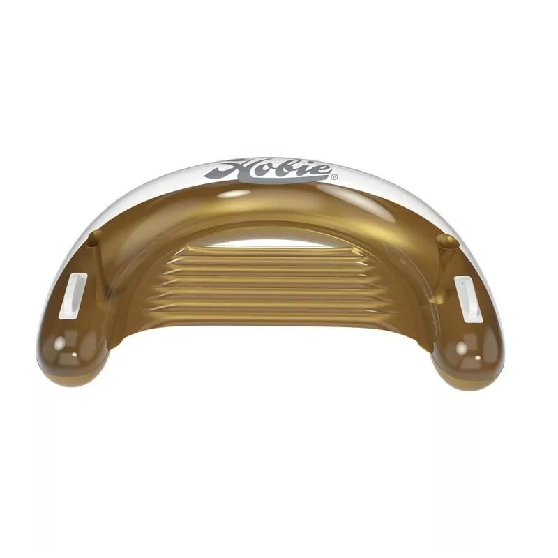 Hobie Crescent Lounger Gold Float With Cup And Phone Holder,