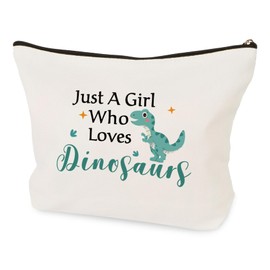 Dinosaur Lovers Cosmetic Makeup Bag Dinosaur Gifts for Women Girl Travel Toiletry Pouch Birthday Christmas Animal Lover Dinosaur Themed Gifts for Teens Bestie Friend Daughter Wife Sister Girlfriend