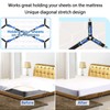 OrganiMax Bed Sheet Clips Fastener – Adjustable Elastic Straps for