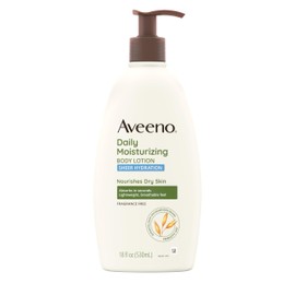 Aveeno Sheer Hydration Daily Moisturizing Fragrance-Free Lotion with Nourishing Prebiotic Oat, Fast-Absorbing Body Moisturizer for Dry Skin with Lightweight, Breathable Feel, 18 fl. oz