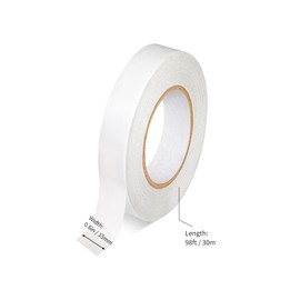 HEYSTYLE Double Sided Tape for Crafts 0.6in x 98ft (15mm x 30m) - 4 Rolls, Tear-by-Hand, for Arts, Photography, Gifts Box, Scrapbooking, Card Making, Paper Backing