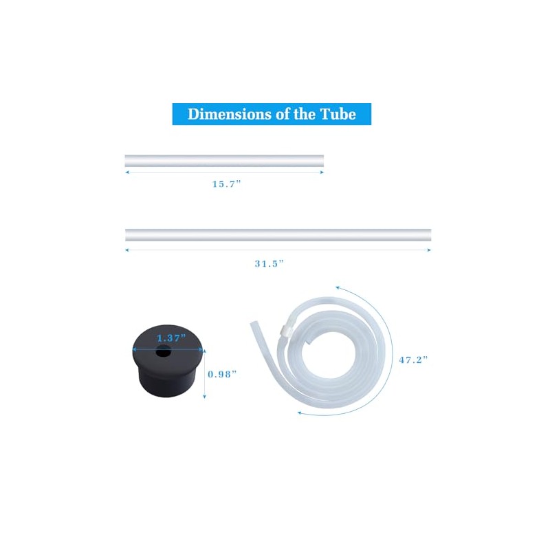 Sink Soap Dispenser Extension Tube kit with Upgraded Check Valve,