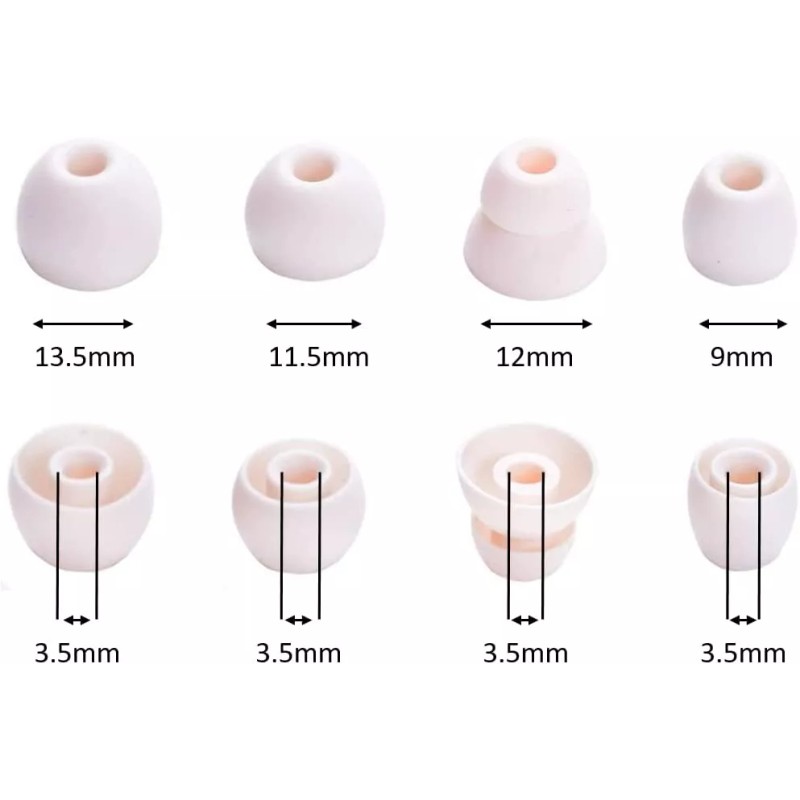 powerbeats pro Zotech 4 Pairs Eartips Silicone Earbuds Buds for