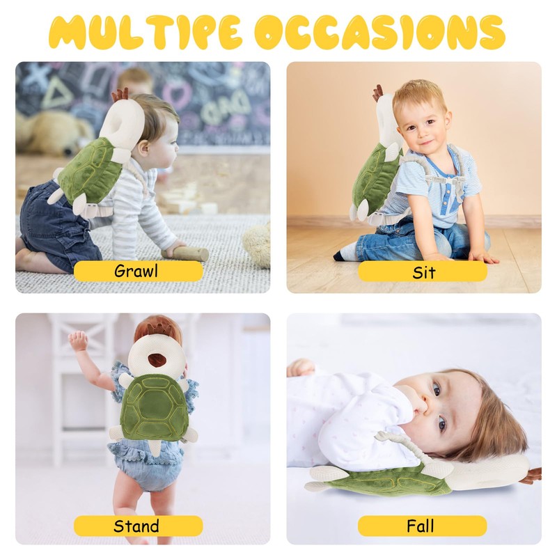 Baby Head Protection Backpack - Soft & Comfortable, Cute Cartoon