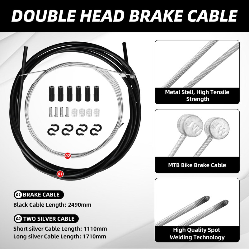 Bike Disc Brake Kit, Aluminum Front and Rear Caliper, MTB