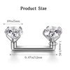 Gemoioio 14G Titanium Surface Barbell Internally Threaded Tragus