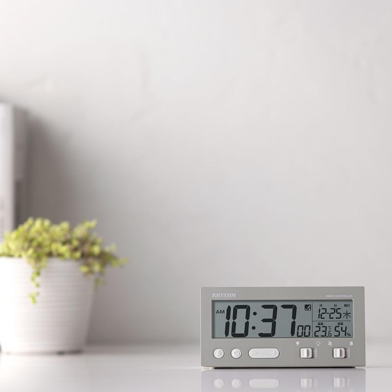 RHYTHM Fit Wave D237 8RZ237SR08 Alarm Clock, Radio Clock, Electronic