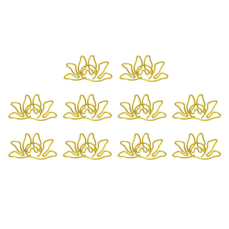 100pcs Shaped Paper Clips Flower Shape Metal Portable Office Clips