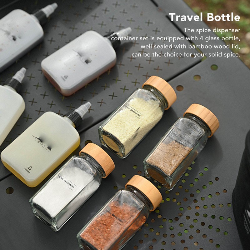 Camping Spice Bottle Kit Outdoor Picnic Spice Container Sealed Seasoning