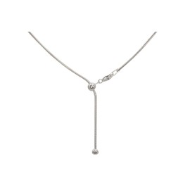 SILBERMOOS Adjustable Snake Chain up to 60 cm, Basic Chain Quality Chain from Italy 1.4 mm, Shiny 925 Sterling Silver, Sterling Silver, Not Applicable