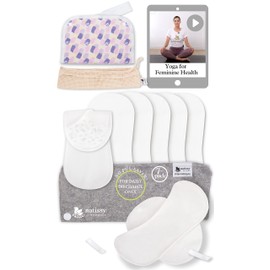 Washable Pantiliners Organic Cotton with Non-Slip Print; 7 Pack (M) Reusable Panty Liners for Drainage; Fabric Pantiliners Cotton; Panty Liners Washable Thin for Worry-Free Everyday