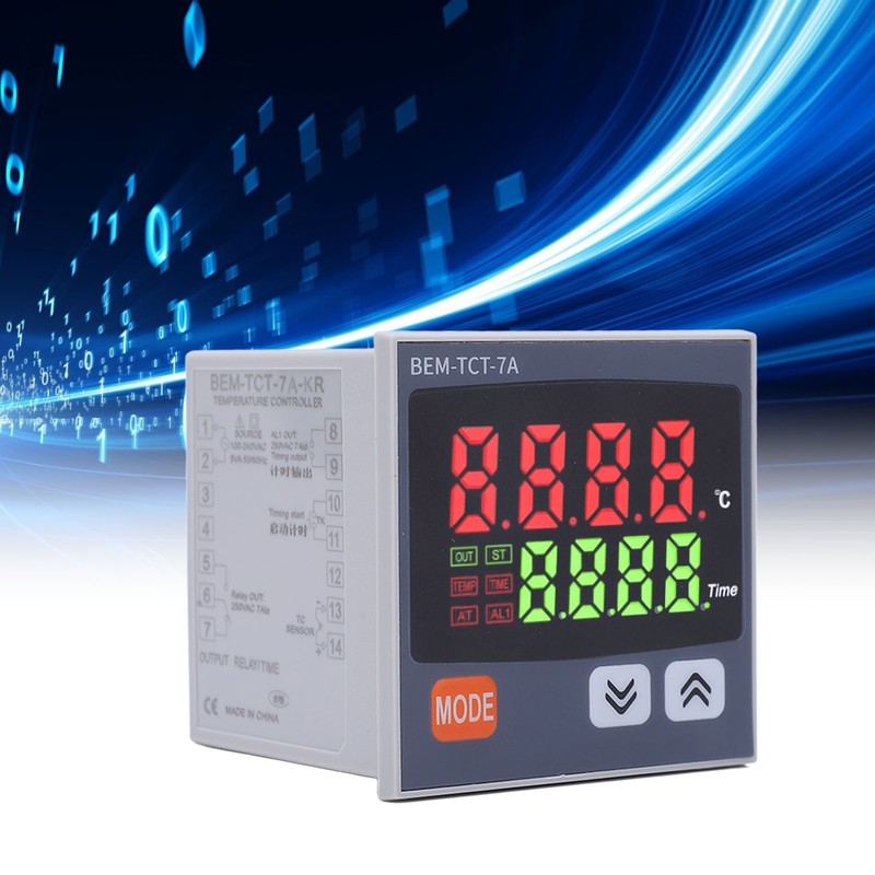 Digital Display Temperature Controller Relay Output Thermostat for Heat Press