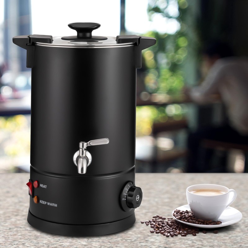 Stainless Steel Coffee Urn Hot Beverage Dispenser Adjustable Temperature (86-230°F)
