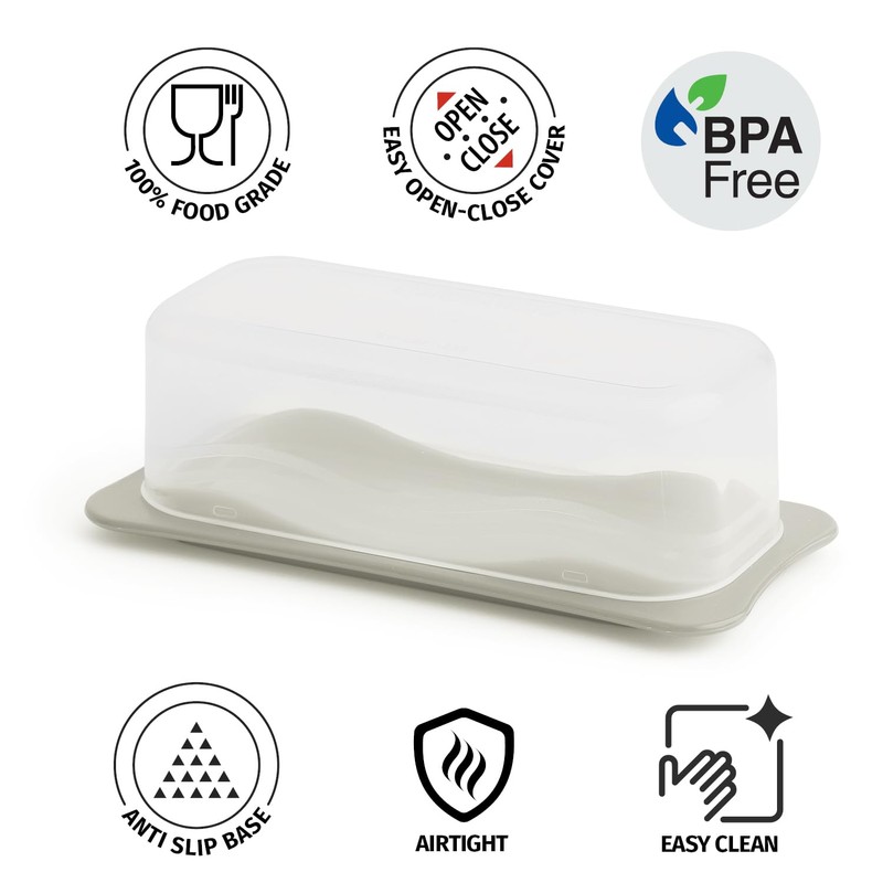 Signoraware Butter Dish with Lid -Butter Keeper Container with Clear
