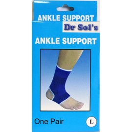 Dr Sol's Ankle Support Aids in Rehab of Ankle Injuries - Brace Compression Support Sleeve for Running Athletics Injury Recovery Joint Pain (Large)
