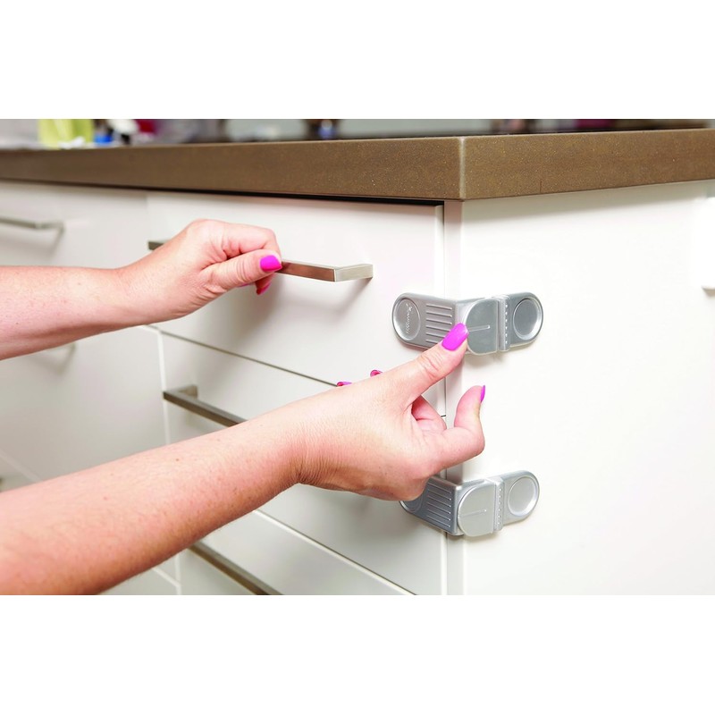 Dreambaby Baby Safety Angle Lock for Baby Proofing Drawers and