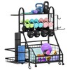 FULOOPHI Dumbbell Rack, 400LBS Weight Rack for Dumbbells Kettlebells, Adjustable