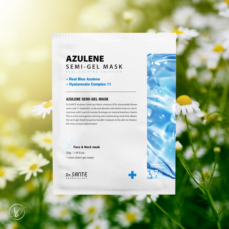 Sante Azulene Semi-Gel Mask 1 box (10 sheets) / 상떼
