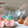 TRUSBER Cupcake Liners for Baking, Standard Size Pink Checkered Muffin