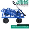 Metal Utility Wagon with 10" Solid Large Wheels 500 Lbs