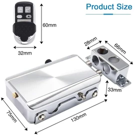 Electronic Deadbolt Door Lock, Smart Wireless Anti-Theft Home Security Keyless Deadbolt Access Control System with 4 Remote Control
