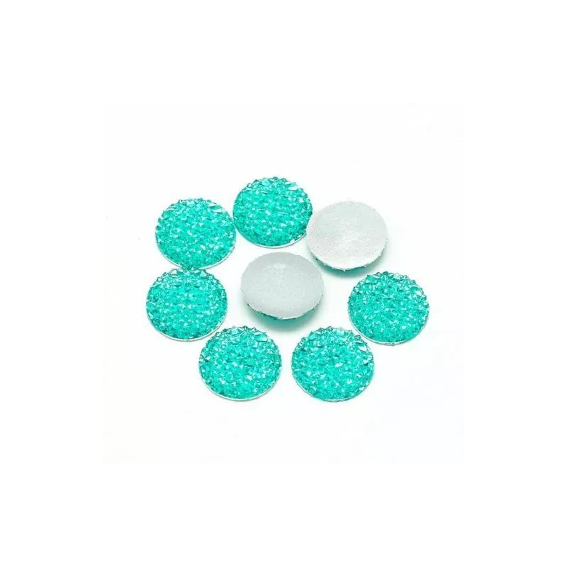 Unbranded 10 pcs Druzy Resin Embellishment Cabochons Blue Ice Mint