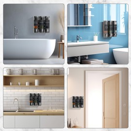 Shampoo and Conditioner Dispenser,Shower Dispenser 3 Chamber No Drill Wall-Mounted Shampoo Dispenser for Shower Wall Mounted Shower Soap Dispenser for Bathroom Hotel 3X300ML,Gun Grey