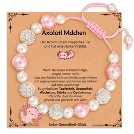 Axolotl Armbänder für Mädchen Damen Axolotl Geburtstag Deko Christmas Valentines Schmuck Geschenke für Enkelin, Tochter, Nicht Teenager Jugendliche und Kinder im Alter von 10 11 12 13 14 15 Jahre.
