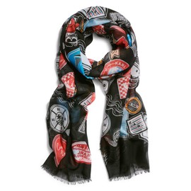 Karl Lagerfeld Paris Women's Accessories Scarf,Black,0S