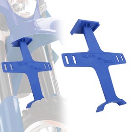 USTPO Universal Motorcycle Fork Guard Suspension Support Brace Transportation Tool Tie Down Seal Saver Protection Plastic for Dirt Bike Motocross Accessories Blue