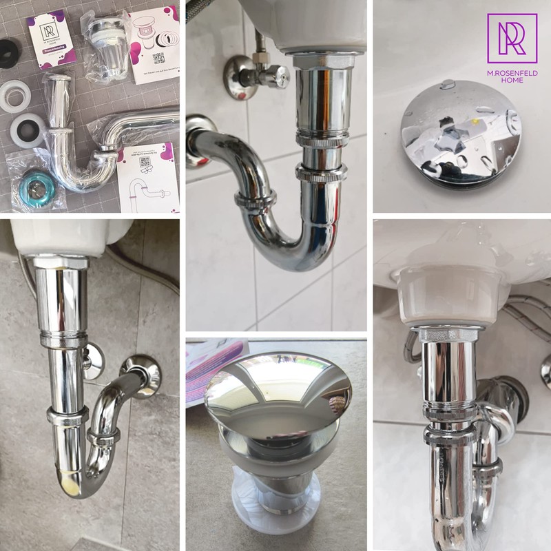 M. ROSENFELD HOME Pop-Up Drain Fitting with Overflow + Universal