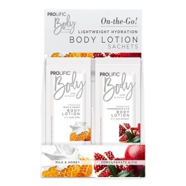 Prolific Body Lotion Milk & Honey, Pomegranate & Fig 24pc Sachet