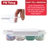 20 Compartment Large Pill Case with Airtight Seal - Silicone