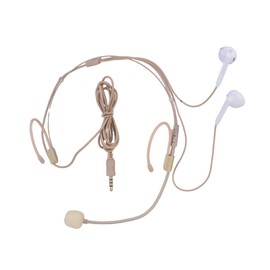 Wireless Microphone Headset Headphones Professional Condenser Mic Podcast Recording Video Studio Meeting 3.5mm TRRS Smartphones Computers Tablets