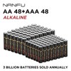NANFU AA 48 and AAA 48 Alkaline Batteries Combo