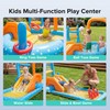 Inflatable Kiddie Pool with Dual Slides, Kids Splash Pool Play